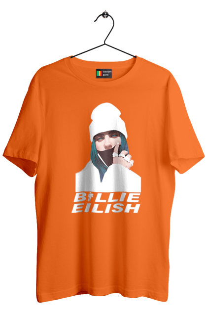 Футболка чоловіча з принтом "Біллі Айліш". Біллі айліш, логотип біллі айліш, принт біллі айліш, співачка біллі айліш. 2070702