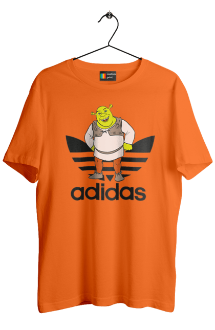 Футболка чоловіча з принтом "Adidas Шрек". Adidas, shrek, адідас, мульт, мультфільм, огр, шрек. 2070702