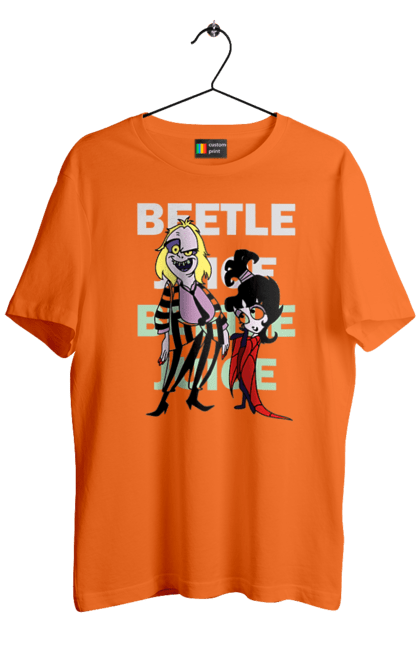 Men's t-shirt with prints Beetlejuice. Beetlejuice, comedy, ghost, horror, movie, tim burton, warner bros. 2070702