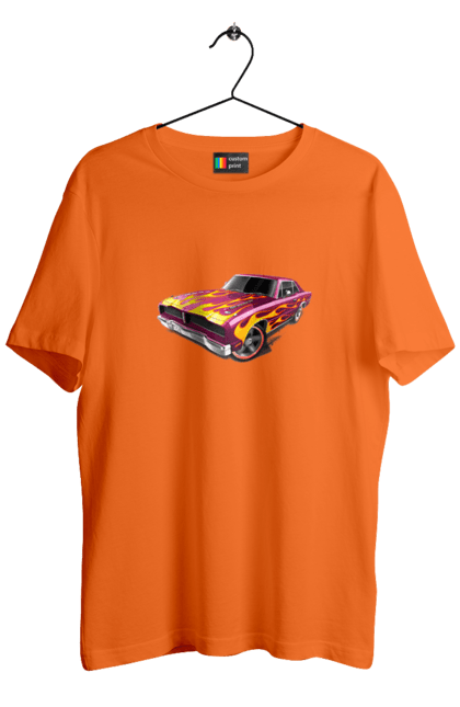 Men`s t-shirt with prints Custom car. Airbrushing, auto, by custom, car, fire, flame, machine, tuning. 2070702