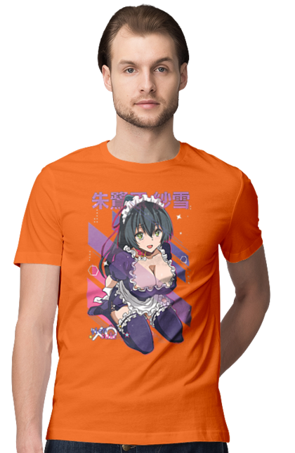 Men's t-shirt with prints Hensuki Sayuki Tokihara. Anime, comedy, harem, hensuki, romance, sayuki, sayuki tokihara, school. 2070702