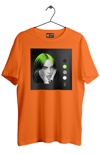 Футболка чоловіча з принтом "Біллі Ейліш". Біллі, біллі ейліш, ейліш. 2070702