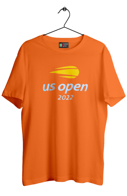 Футболка чоловіча з принтом "Тенісний турнір US Open 2022". Великий теніс, відкритий чемпіонат, гравці, м`яч, нью йорк, призовий фонд, ракетка, спонсор, хард, чемпіонат америки. 2070702