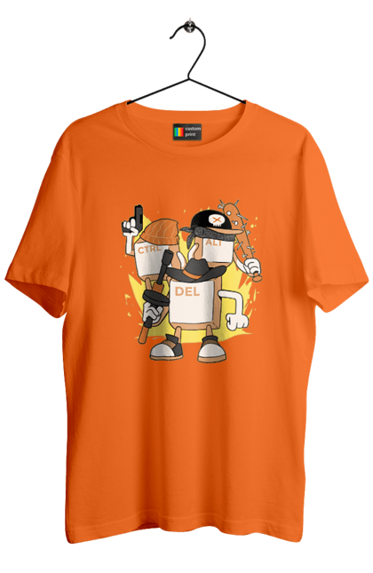 Футболка чоловіча з принтом "Ctrl alt del Програмерський екшен". 404, andoid, aws, backend, c++, cloud, css, data, dev, devops, frontend, geek, git, github, go, golang, google, hacker, html, ios, java, javascript, jquery, js, linux, nodejs, php, python, react, science, script, web, геймер, гік, дата, клавіши, код, компьютер, лінукс, мова, облако, пайтон, пингфин, программист, програмування, талисман, хакер. 2070702