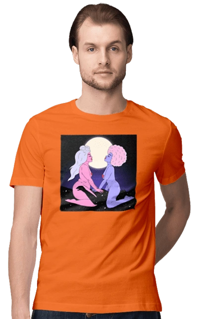 Two Aliens And The Moon