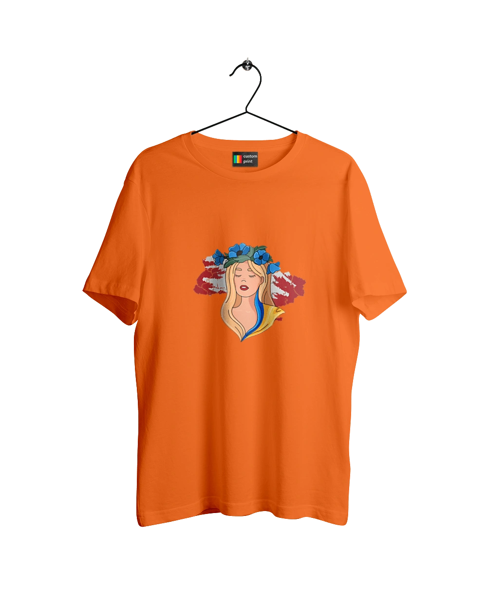 Girl on the map of Ukraine