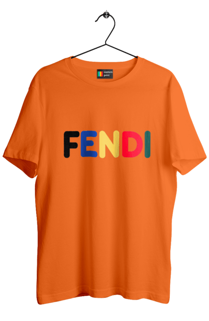 Футболка мужская с принтом Fendi. Fendi, lvmh, бренд, дом моды, италия, люкс, мода, одежда, сумка, фенди. 2070702