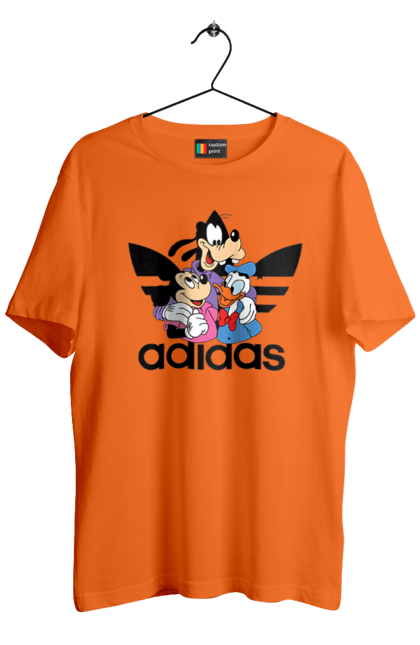 Футболка чоловіча з принтом "Adidas Міккі Маус". Adidas, mickey mouse, адідас, дісней, міккі, міккі маус, мультфільм. 2070702