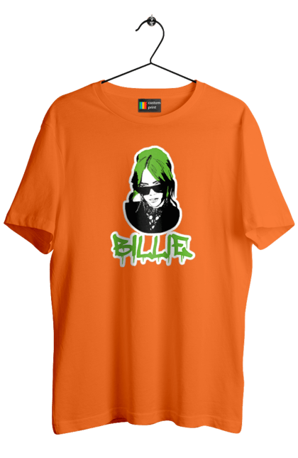 Футболка чоловіча з принтом "Billie Eilish". Активістка, біллі айліш, мизукант, права, співачка, тварини. 2070702