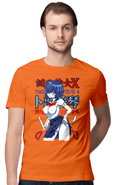 Men's t-shirt with prints Mysterious Girlfriend X Mikoto Urabe. Anime, comedy, manga, mikoto urabe, mysterious girl, mysterious girlfriend x, romance, school. 2070702