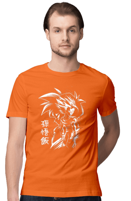 Men's t-shirt with prints Dragon Ball Son Goku. Anime, dragon ball, goku, manga, son goku, tv series. 2070702