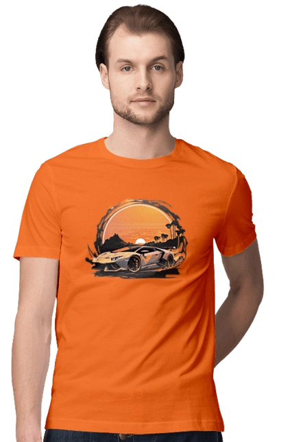 Lamborghini at sunset