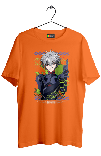 Футболка чоловіча з принтом "Євангеліон Каору". Kaworu, kaworu nagisa, neon genesis evangelion, nerv, аніме, єва, євангеліон, каору, каору наґіса, манга. 2070702