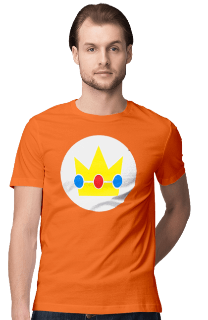 Men's t-shirt with prints Mario Bros. Princess Peach. Character, game, mario, mario bros, nintendo, princess peach, super mario bros. 2070702