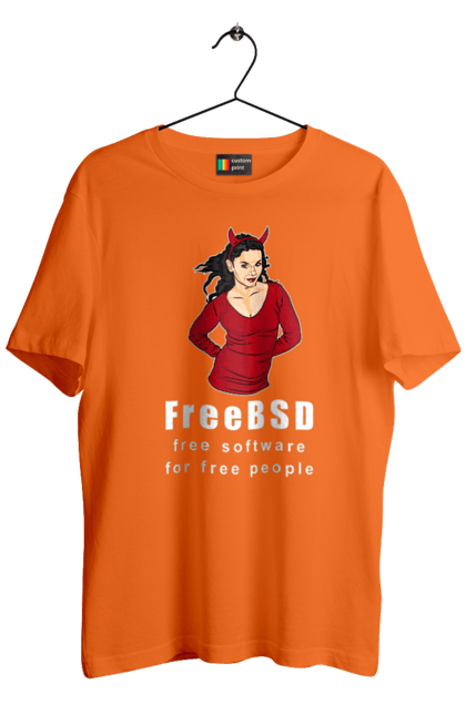 Футболка чоловіча з принтом "Freebsd Для Вільних". Bsd, freebsd, unix, адміністратор, айті, айтішник, безкоштовна, безкоштовно, бестія, білий, вільна, демон, демонесса, доступність, незалежність, операційна система, ос, програміст, програмне забезпечення, свобода, сисадмін, система, системний адміністратор, софт, текст, червоний. 2070702