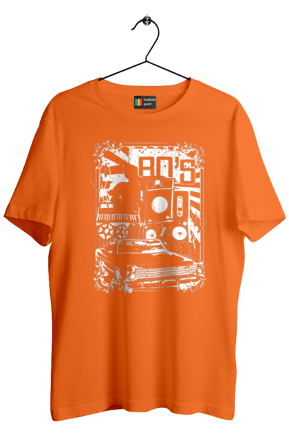 Футболка чоловіча з принтом "80 Е, Машина І Музика". 80, 80ті, машина, музика. 2070702