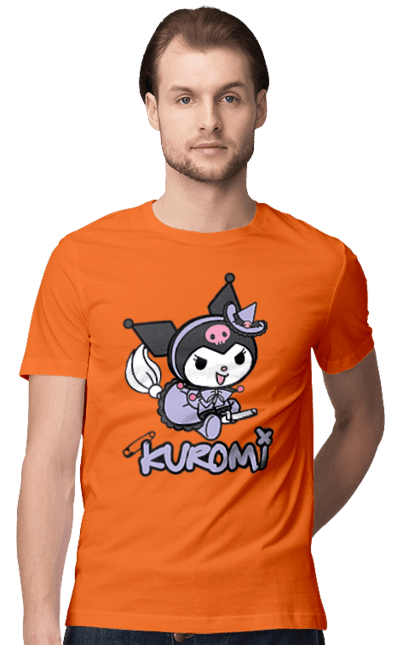 Футболка мужская с принтом Хелло Китти Куроми. Hello kitty, аниме, куроми, моя мелодия, персонаж, санрио, хелло китти. 2070702