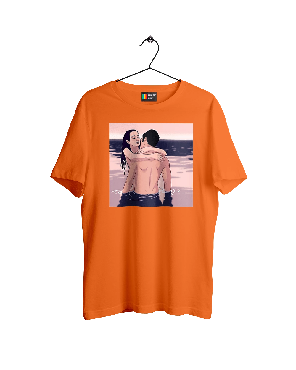 Couple Hugging In The River