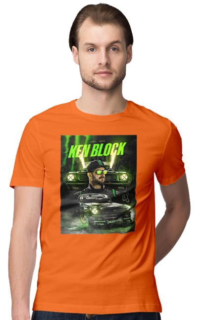 Футболка чоловіча з принтом "Кен Блок". Ken block, гонщик, кен блок, машины. 2070702