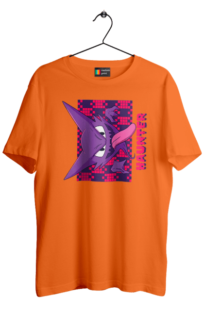 Men's t-shirt with prints Haunter. Anime, games, haunter, nintendo, pokemon, pokemon go. 2070702