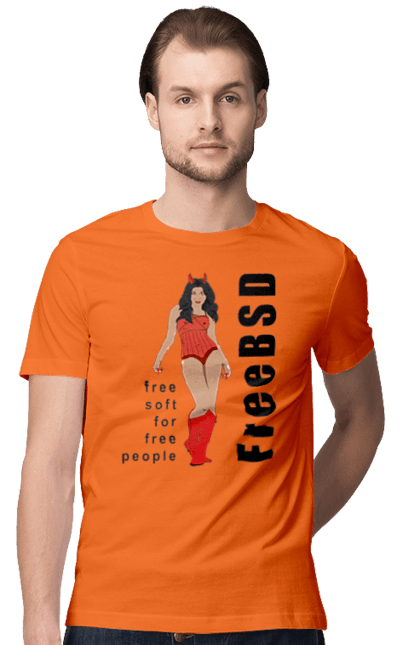 Футболка чоловіча з принтом "Freebsd Для Вільних". Bsd, freebsd, unix, адміністратор, айті, айтішник, безкоштовна, безкоштовно, бестія, вільна, демон, демонесса, дівчина, для дорослих, доступність, еротика, еротична, жінка, незалежність, операційна система, ос, програміст, програмне забезпечення, свобода, сисадмін, система, системний адміністратор, софт, текст, червоний, чорний. 2070702