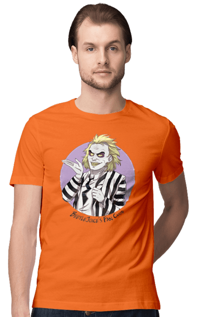 Men's t-shirt with prints Beetlejuice. Beetlejuice, comedy, ghost, horror, movie, tim burton, warner bros. 2070702