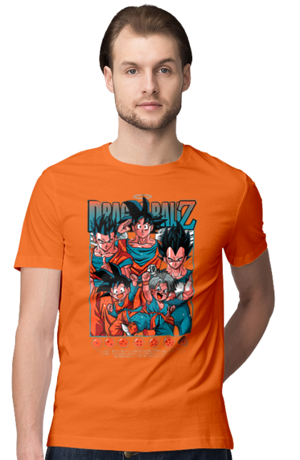 Футболка чоловіча з принтом "Перли дракона". Anime, dragon ball, goku, manga, vegeta, аніме, вегета, гоку, манга, перли дракона. 2070702