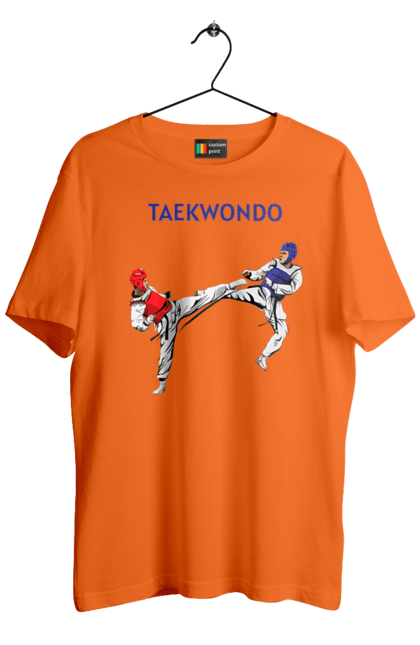 Футболка мужская с принтом Taekwondo training02 [Converted]. Taekwondo, боевое искусство, корея, спорт, таэквондо, тренировка. 2070702