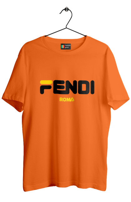 Футболка мужская с принтом Fendi. Fendi, lvmh, бренд, дом моды, италия, люкс, мода, одежда, сумка, фенди. 2070702