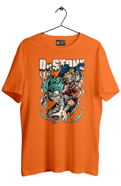 Men's t-shirt with prints Dr. Stone Senku and Ryuusui. Anime, dr. stone, ishigami, manga, ryuusui, ryuusui nanami, senku, senku ishigami. 2070702