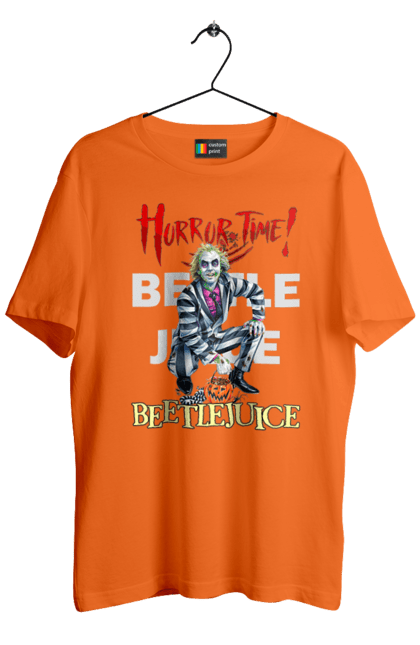 Men's t-shirt with prints Beetlejuice. Beetlejuice, comedy, ghost, horror, movie, tim burton, warner bros. 2070702