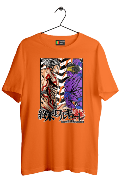 Men's t-shirt with prints Record of Ragnarok Shiva vs Raiden. Anime, comics, manga, netflix, raiden, record of ragnarok, shiva. 2070702