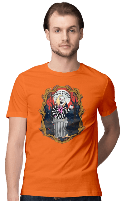 Men's t-shirt with prints Beetlejuice. Beetlejuice, comedy, ghost, horror, movie, tim burton, warner bros. 2070702