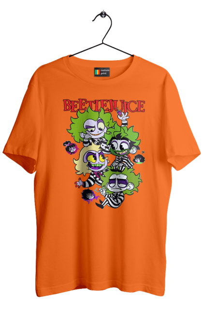 Men's t-shirt with prints Beetlejuice. Beetlejuice, comedy, ghost, ghost, horror, movie, tim burton, warner bros. 2070702