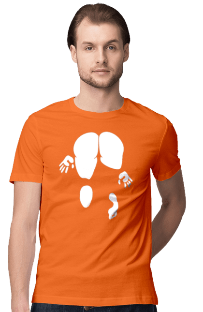 Футболка чоловіча з принтом "Дівчина вид по заду". Вид з зади, вульгарна, гумор, дівчина, дівчина раком, прикольна. 2070702