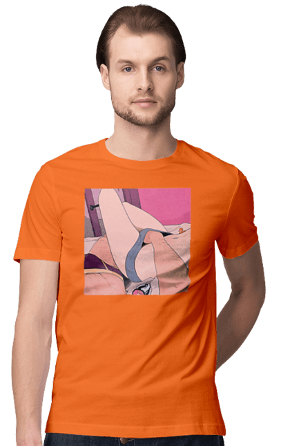 Футболка чоловіча з принтом "Чоловіча Рука В Жіночих Трусиках". Гра, ліжко, труси. 2070702