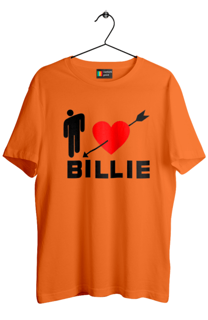 Футболка чоловіча з принтом "Біллі Айліш". Біллі айліш, логотип біллі айліш, принт біллі айліш, співачка біллі айліш. 2070702