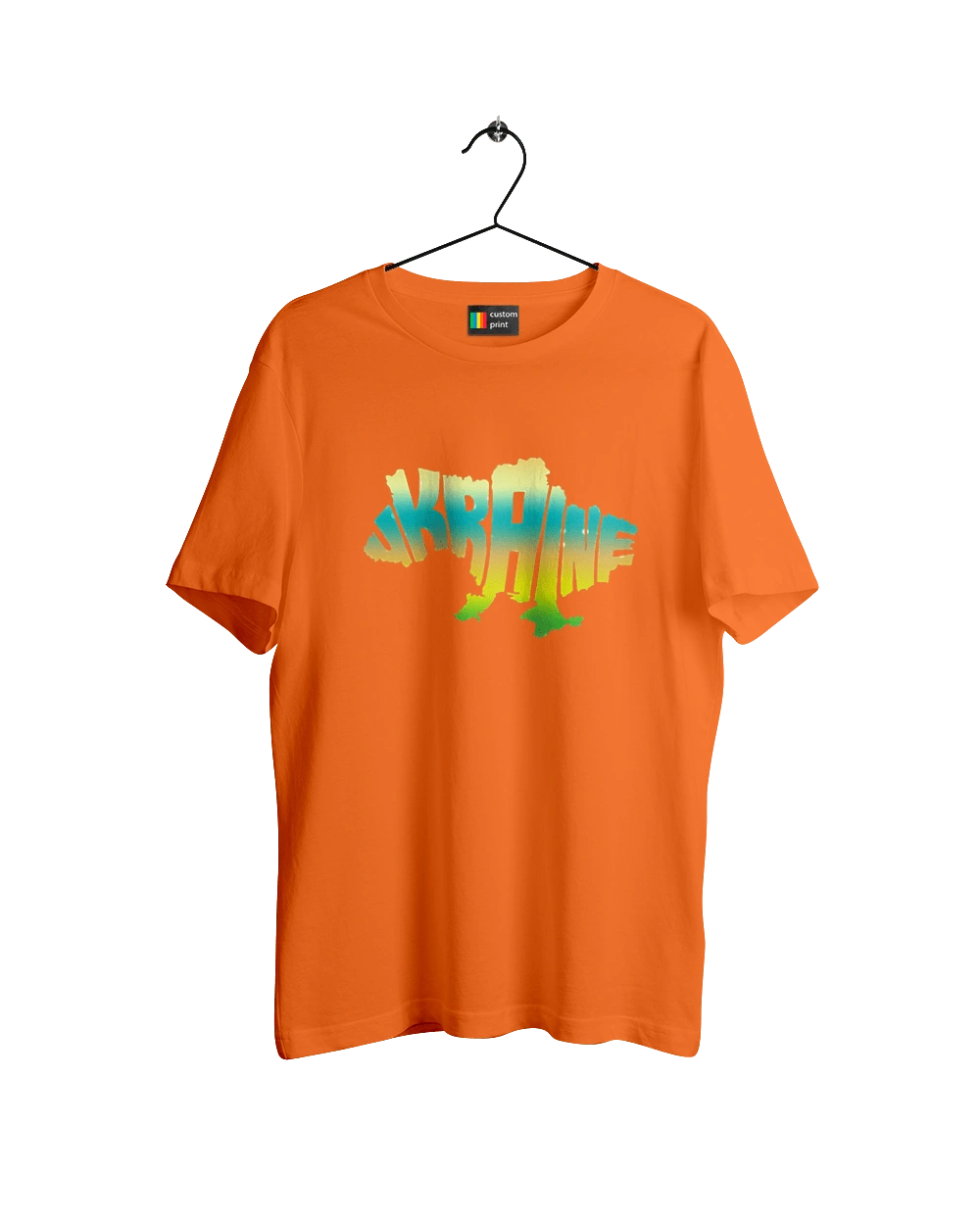 Ukraine silhouette colored