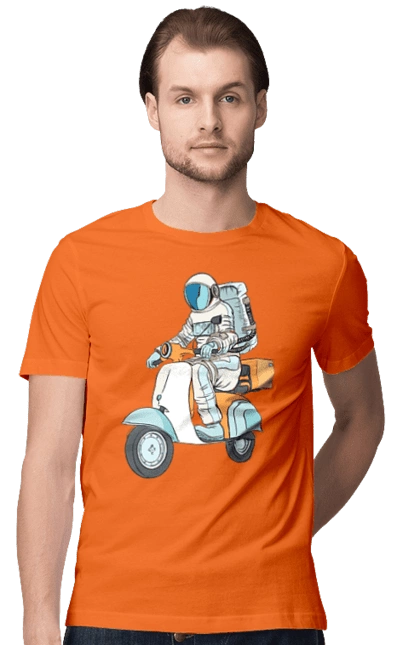 Astronaut on a motorcycle