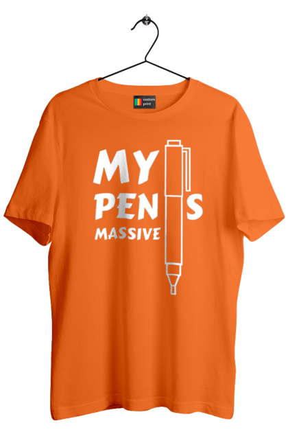 Футболка чоловіча з принтом "Моя ручка величезна". Гумор, мем, моя ручка величезна, прикол, прикольна, смішна. 2070702