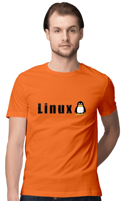 Футболка чоловіча з принтом "Linux". Linux, адміністратор, айті, айтішник, безкоштовна, безкоштовно, вільна, доступність, комерційна, незалежність, операційна система, ос, пінгвін, програміст, програмне забезпечення, свобода, сервер, сисадмін, система, системний адміністратор, софт, текст, чорний. 2070702