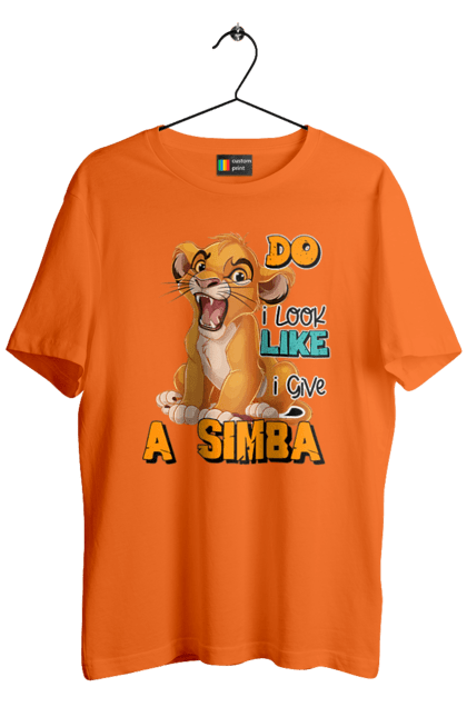 Men's t-shirt with prints The Lion King Simba. Animal, cartoon, king, lion, lion king, simba. 2070702