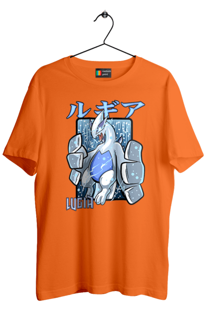 Men's t-shirt with prints Pokemon Lugia. Anime, games, lugia, nintendo, pokemon, pokemon go. 2070702