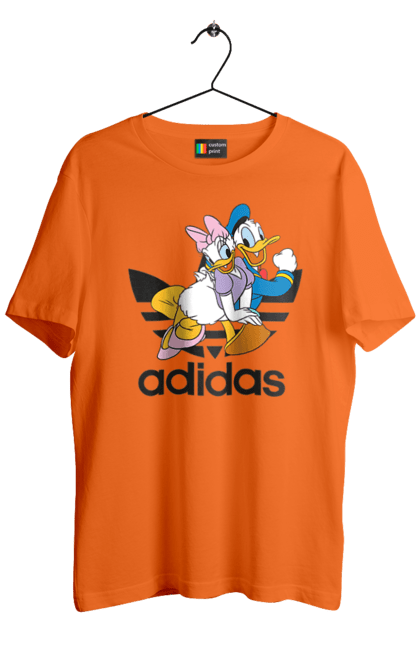 Футболка чоловіча з принтом "Adidas Дональд Дак". Adidas, daisy duck, donald duck, адідас, дейзі дак, дональд дак, мультсеріал, мультфільм. 2070702