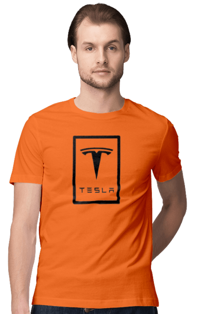 Men`s t-shirt with prints Tesla. Tesla. 2070702