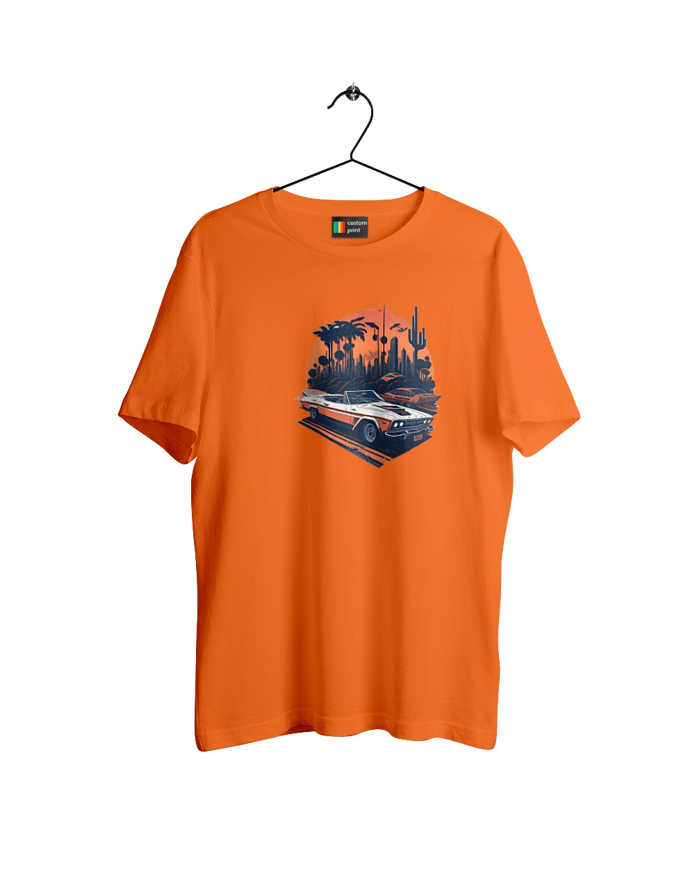 Beautiful car at sunset