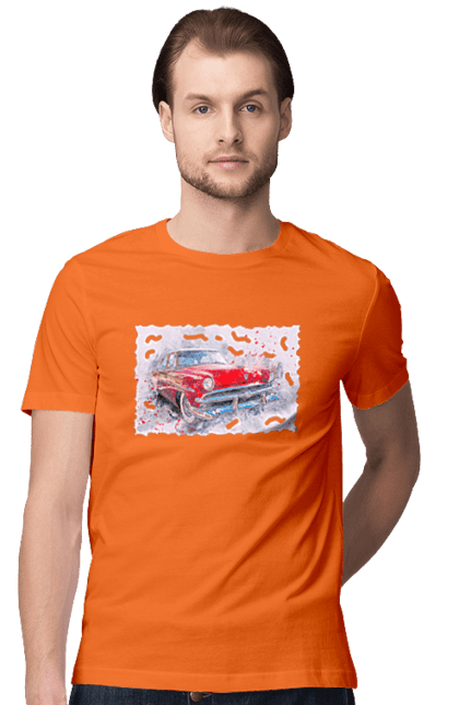 Футболка чоловіча з принтом "Автомобільний газ". Gaz, автомобиль, автомобільний газ, дорога, колесо, перемога. 2070702