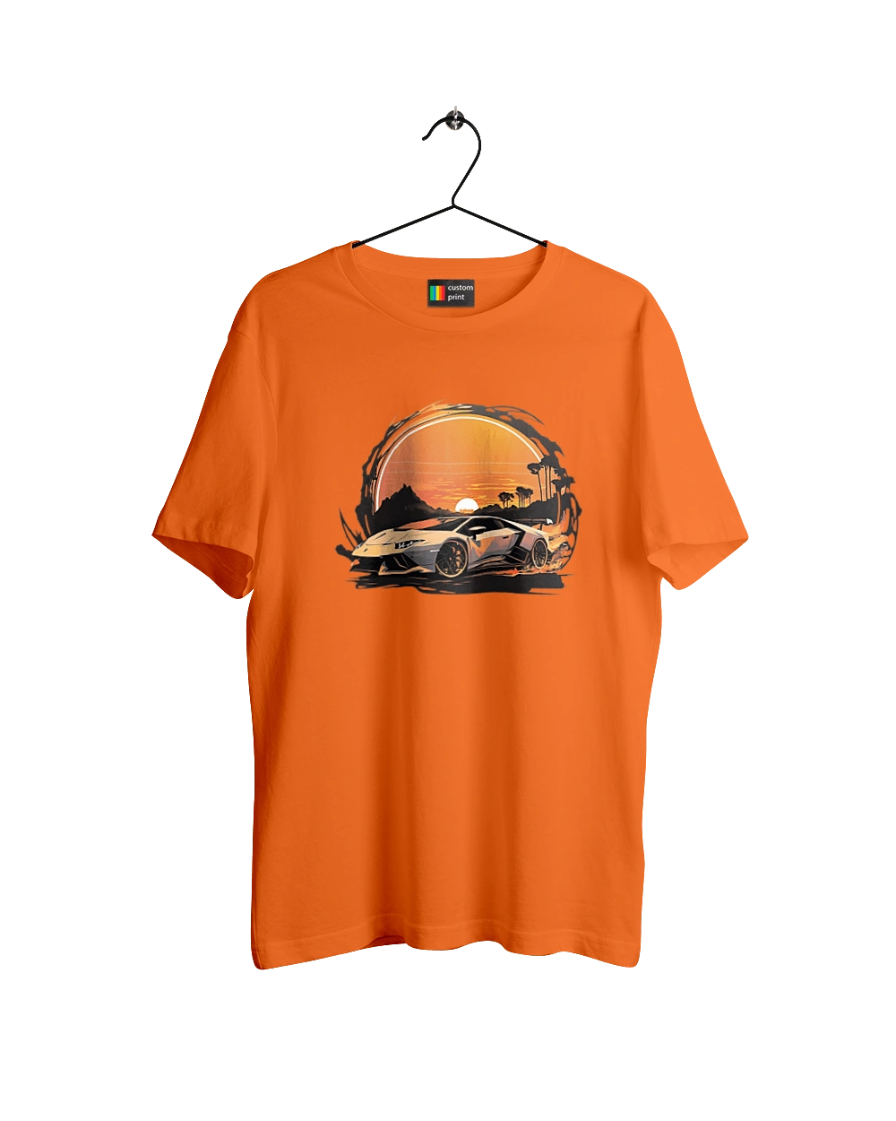 Lamborghini at sunset