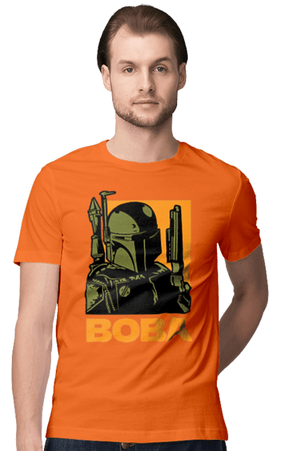 Men's t-shirt with prints Boba. Bob fett, boba fett, clone, head hunter, star wars. 2070702