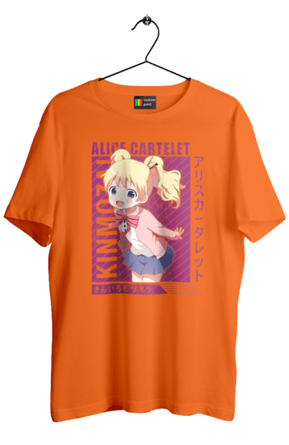 Футболка мужская с принтом Золотая мозаика Алиса Картелет. Alice cartelet, anime, kiniro mosaic, kinmoza, manga, алиса, алиса картелет, аниме, золотая мозаика, манга. 2070702